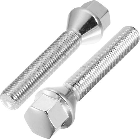 uxcell M12 x 1.5 Chrome Wheel Studs Set Taper Seat 17 mm Shank Wheel Bolts Lug 8pcs in Saudi Arabia