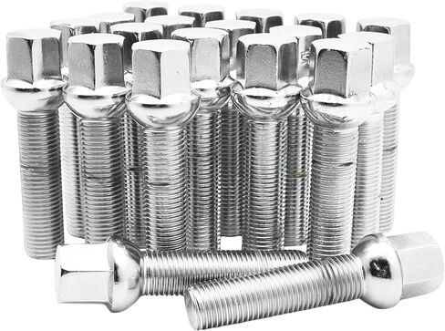 مجموعة كاملة من Chrome 12x1.5 Ball Seat Lug Bolts 40mm طول سترانك متوافق مع Mercedes Benz W208 W209 CLK320 CLK430 CLK55 CLK43 in Saudi Arabia