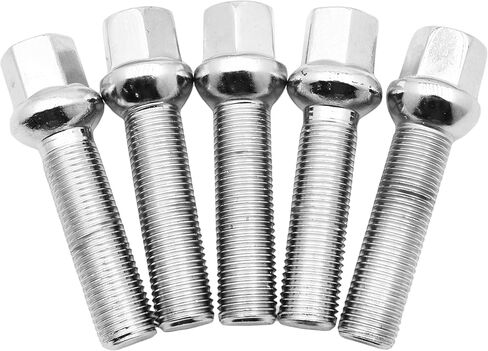 مجموعة كاملة من Chrome 12x1.5 Ball Seat Lug Bolts 40mm طول سترانك متوافق مع Mercedes Benz W208 W209 CLK320 CLK430 CLK55 CLK43 in Saudi Arabia