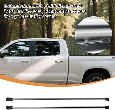 2pcs 281S0001 Replacement Prop Rod, Metal Rear Tonneau Cover Lid Lift Supports for 10mm Ball-Stud Accessories for Bakflip BAK Hard Tri-Fold Pickup/Truck Bed Heavy Trailer Cover in Saudi Arabia