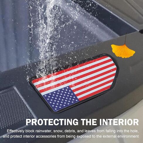 2PCS Bed Rail Stake Pocket Covers, Compatible with GMC Chevy Silverado Sierra 1500 2019-2024, GMC Sierra 3500HD 2020-2025, Truck Rear Holes Plugs Covers (Black Flag) in Kuwait