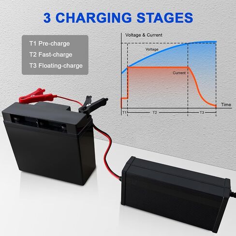 14.6V 10A LIFEPO4 شاحن البطارية المصمم لبطارية ليثيوم 12 فولت ، شاحن ذكي AC-DC ، نصيحة للبطارية ، حماية أمان مدمجة ، دعم 0V شحن in Kuwait