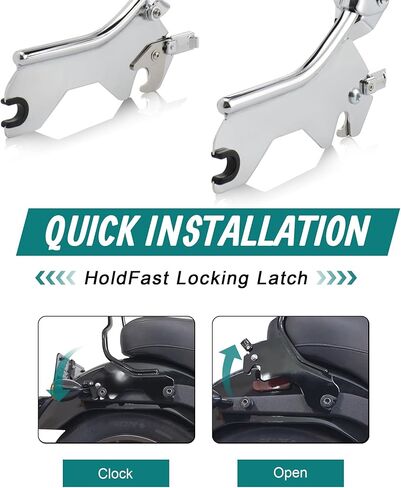 MoKitDora Detachable Softail Backrest Sissy Bar Upright with Pad & Luggage Rack for 2018-later FLDE FLHC FLHCS FLSL FXBB FXBBS FXST, Black in Kuwait