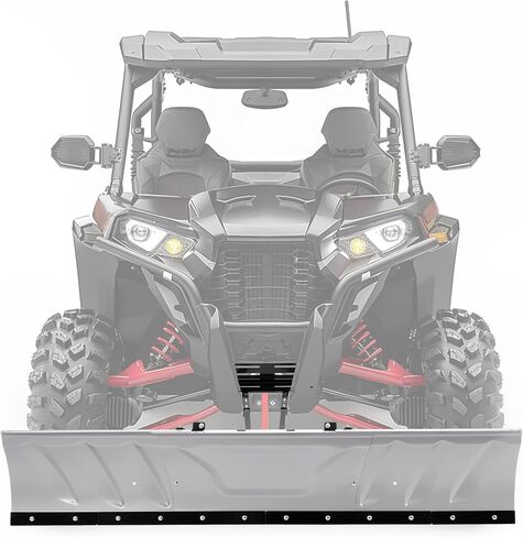 60" - 72" Universal UTV Switchblade Snow Plow Blade Angle Adjustable Steel Powder Coated Gray+Black in Saudi Arabia