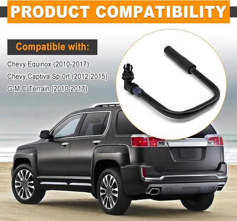 Positive Crankcase Ventilation Hose 2.4, Compatible with GM Terrain 2010-2017, Chevy Captiva Sp0rt 2012-2015, Chevy Equinox 2010-2017, Replace OE #12619363 in Saudi Arabia