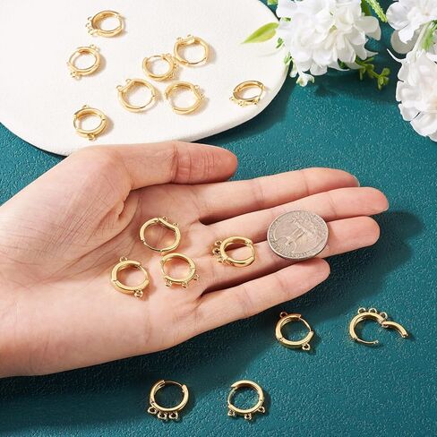 Craftdady 100Pcs Gold French Earring Hooks Stainless Steel Leverback Hoop Earrings Earwire 15x10mm for Dangle Earring Jewelry Making in Saudi Arabia