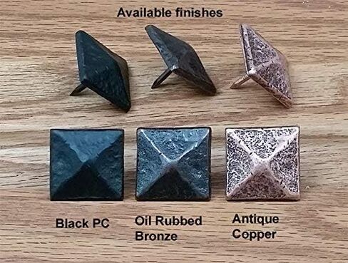 Pyramid Clavos, 1 1/8 Inch X 1 1/8 Inch Aged/Distressed Look, Black Finish, 10 Pack in Kuwait