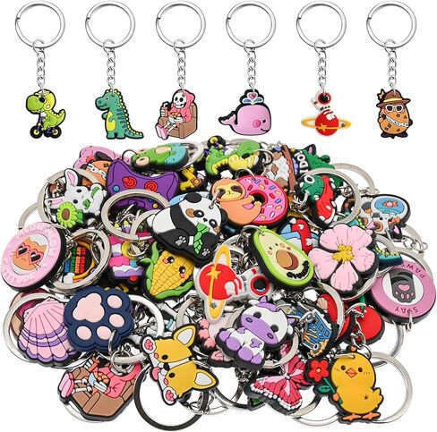 30-200P Cute Keychains for Backpacks Bulk Keychain Charms Decor Bag Accessories Keyring Random Different Key Chains in Kuwait