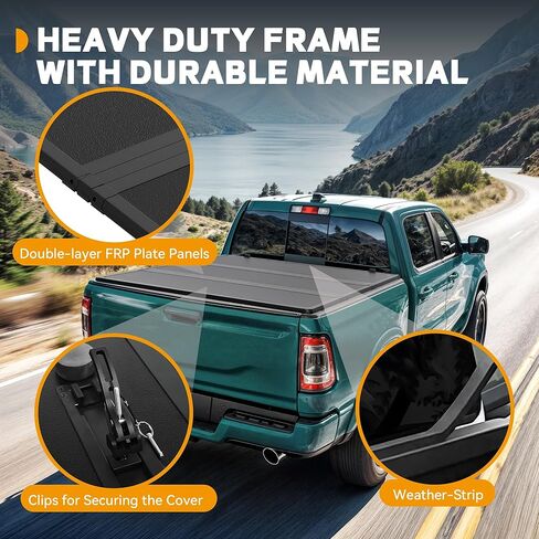 سرير شاحنة ناعمة رباعية السرير Tonneau ملاءمة لـ Chevy Silverado/GMC Sierra 1500 New Body Style 2007-2025 ، مع سرير 5.8 قدم بدون خلفيات متعددة الفرق in Saudi Arabia