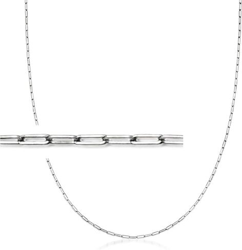 Ross-Simons 14kt White Gold Paper Clip Link Necklace in Saudi Arabia