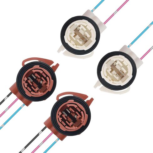 4PCS Turn Signal Socket ＆ Tail Light Socket,3156 3157 Bulb Sockets with Tail Light Harness & Quick-Connect Plug,Pre-Stripped Wiring Automotive Parts for Lights Replacement in Saudi Arabia
