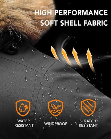 Graphene Heated Jacket Parka for Women with Rechargeable Battery Pack Included in Saudi Arabia