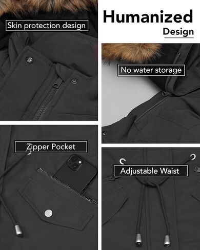 Graphene Heated Jacket Parka for Women with Rechargeable Battery Pack Included in Saudi Arabia