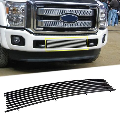 شبكة الصدمات الأمامية السوداء تناسب 2011-2016 Ford F-250/F-350/F-450/F-550 SD Billet Grill Insert لـ 11 12 13 14 15 15 15 2013 2014 2015 F250/F350/F450/F550 Super Duty in Saudi Arabia
