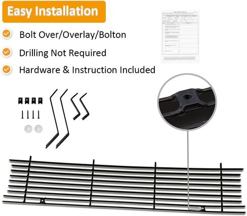 شبكة الصدمات الأمامية السوداء تناسب 2011-2016 Ford F-250/F-350/F-450/F-550 SD Billet Grill Insert لـ 11 12 13 14 15 15 15 2013 2014 2015 F250/F350/F450/F550 Super Duty in Saudi Arabia