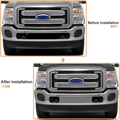 شبكة الصدمات الأمامية السوداء تناسب 2011-2016 Ford F-250/F-350/F-450/F-550 SD Billet Grill Insert لـ 11 12 13 14 15 15 15 2013 2014 2015 F250/F350/F450/F550 Super Duty in Saudi Arabia
