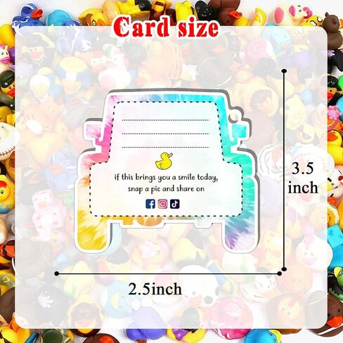 You've Been Ducked Card, Duck Tags, Ducking Game Card, Duck Tag Kits Includes 20 Duck Tags, 20 Yellow Rubber Ducks, 20 Rubber Bands in Kuwait
