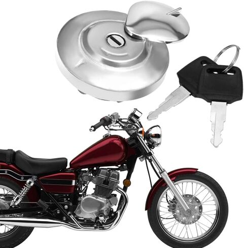 MACHSWON Fuel Gas Tank Door Cover Cap, Motorcycles Fuel Gas Tank Cap Cover with Keys Replacement Compatible with Honda CMX250C Rebel 250 1985-2012, 1 set in Kuwait