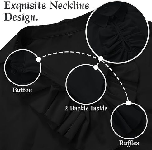 Mens Pirate Shirt Ruffle Puffy Colonial Frilly Steampunk Blouse in Kuwait