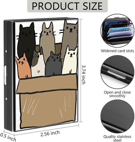 حامل بطاقة الائتمان ، Galaxy Wolf Design Mini RFID حظر الألومنيوم محفظة نحيفة معدن صعبة الصلبة سيلف محفظة معرف الحالة بطاقات الائتمان الصغيرة بطاقات العمل للنساء للنساء الفتيات in Kuwait