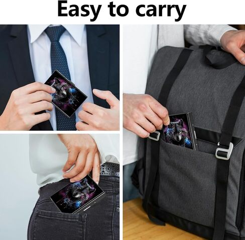 حامل بطاقة الائتمان ، Galaxy Wolf Design Mini RFID حظر الألومنيوم محفظة نحيفة معدن صعبة الصلبة سيلف محفظة معرف الحالة بطاقات الائتمان الصغيرة بطاقات العمل للنساء للنساء الفتيات in Kuwait