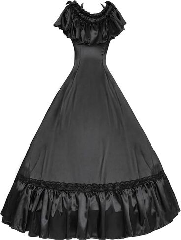 نساء فيكتوري إدوارديان مساء الحزب ثوب كرة مثير الأميرة الجنوبية حسناء الصالون الفستان فتاة الهالوين زي الهالوين in Kuwait