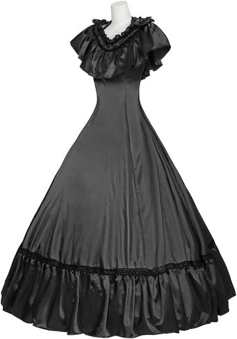 نساء فيكتوري إدوارديان مساء الحزب ثوب كرة مثير الأميرة الجنوبية حسناء الصالون الفستان فتاة الهالوين زي الهالوين in Kuwait