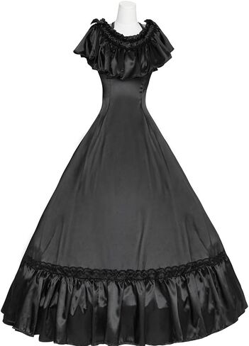 نساء فيكتوري إدوارديان مساء الحزب ثوب كرة مثير الأميرة الجنوبية حسناء الصالون الفستان فتاة الهالوين زي الهالوين in Kuwait