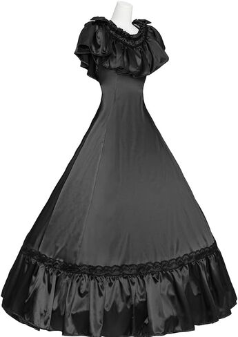 نساء فيكتوري إدوارديان مساء الحزب ثوب كرة مثير الأميرة الجنوبية حسناء الصالون الفستان فتاة الهالوين زي الهالوين in Kuwait