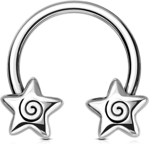 OUFER Septum Rings 16g Septum Jewelry Star Daith Earrings Gothic Tragus Helix Piercing Jewelry for Women Men in Saudi Arabia