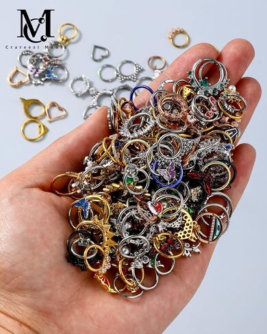 CM Crareesi Mania Septum Rings Mystery Boxes 6Pcs Spetum Clicker 16G Septum Piercing Jewelry 316l Stainless Steel Silver Gold Black Cartilage Earrings for Women Men in Saudi Arabia