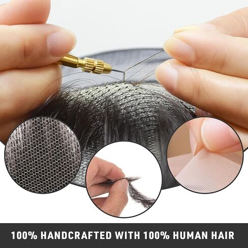 لحية مزيفة متميزة-غوتي واقعية كاملة مع الشارب-للجنسين-الشعر البشري بنسبة 100 ٪ ، مربوطة يدويًا على الدانتيل غير المرئي-لحية الأزياء القابلة لإعادة الاستخدام للتجول ، الهالوين (Brown-2) in Kuwait