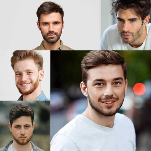 لحية مزيفة متميزة-غوتي واقعية كاملة مع الشارب-للجنسين-الشعر البشري بنسبة 100 ٪ ، مربوطة يدويًا على الدانتيل غير المرئي-لحية الأزياء القابلة لإعادة الاستخدام للتجول ، الهالوين (Brown-2) in Kuwait