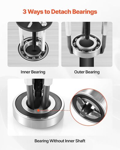 VEVOR 21-in-1 Bearing Puller Set, 21 PCS 3-Jaw Hook Puller for Internal External Bearings and Bearing Without Inner Shaft, Multifunctional Bearing Removal Tool with Heavy Duty Portable Storage Case in Saudi Arabia