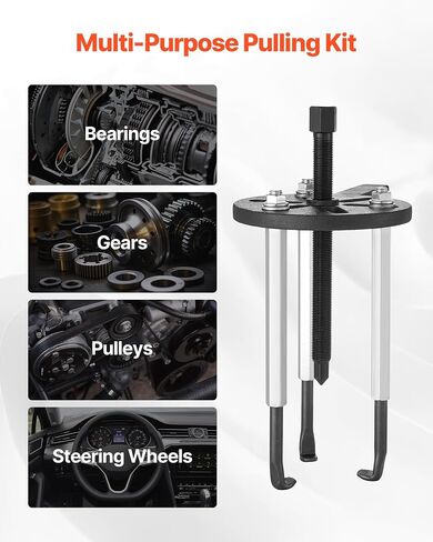 VEVOR 21-in-1 Bearing Puller Set, 21 PCS 3-Jaw Hook Puller for Internal External Bearings and Bearing Without Inner Shaft, Multifunctional Bearing Removal Tool with Heavy Duty Portable Storage Case in Saudi Arabia