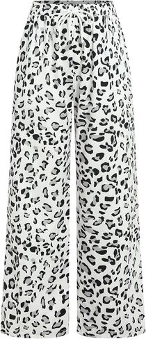 ZAFUL Women's Y2K Baggy Track Pants Casual Wide Leg Pants Streetwear Straight Leg Drawstring Pockets Sweatpants in Saudi Arabia