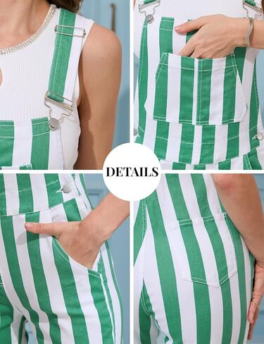 Bindefon Overalls for Women Fashion Jumpsuits Striped Pants Printed Bibs Coveralls White Elephant Gifts in Saudi Arabia