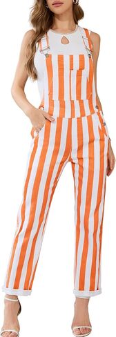 Bindefon Overalls for Women Fashion Jumpsuits Striped Pants Printed Bibs Coveralls White Elephant Gifts in Saudi Arabia