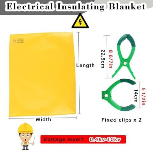 10kV Insulated Electrician Blanket - Fireproof 2.6x3.2ft Lightweight Electrical Safety Gear, Protective Cover for Power Maintenance, Electrical Work Safety Equipment in Saudi Arabia