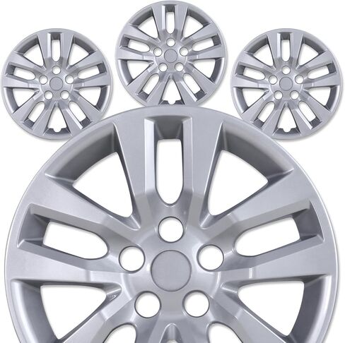 16" Hubcaps, Fit for 2013-2018 Nissan Altima Sedan, Set of 4 Silver Lacquer Finish Wheel Rim Covers, Durable PP Material, Easy Snap-On Installation, 16 Inch Silver Lacquer 4-Pack in Saudi Arabia