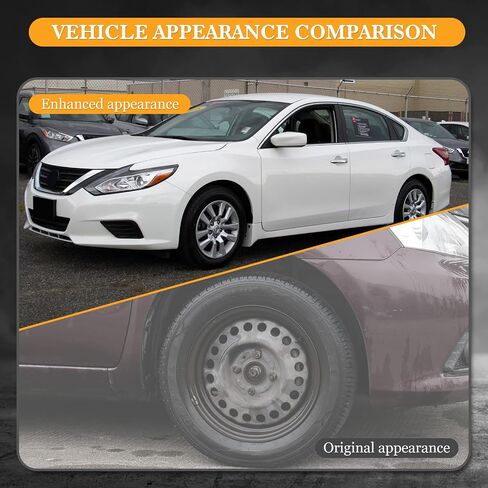 16" Hubcaps, Fit for 2013-2018 Nissan Altima Sedan, Set of 4 Silver Lacquer Finish Wheel Rim Covers, Durable PP Material, Easy Snap-On Installation, 16 Inch Silver Lacquer 4-Pack in Saudi Arabia