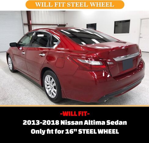 16" Hubcaps, Fit for 2013-2018 Nissan Altima Sedan, Set of 4 Silver Lacquer Finish Wheel Rim Covers, Durable PP Material, Easy Snap-On Installation, 16 Inch Silver Lacquer 4-Pack in Saudi Arabia