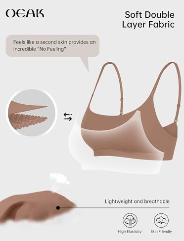Oeak Womens مريح حمالات الصدر لا underwire كامي برا سلس غير مبطنة bralettes scoop الرقبة غير مفعمة بالحيوية الرياضية اليومية صدرية in Saudi Arabia