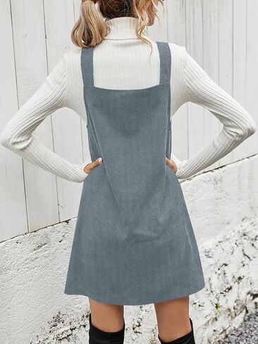 Koinshha Women v corduroy corduroy الكلية اللباس غير الرسمي فضفاضة قصيرة الفساتين in Kuwait