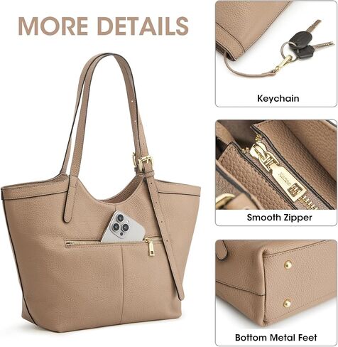 Kattee Genuine Leather Purses and Handbags for Women Trendy, Top Grain Leather Hobo Tote Shoulder Bag with Adjustable Strap in Saudi Arabia