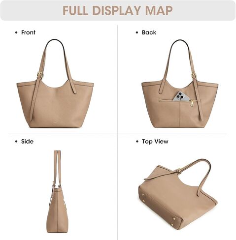 Kattee Genuine Leather Purses and Handbags for Women Trendy, Top Grain Leather Hobo Tote Shoulder Bag with Adjustable Strap in Saudi Arabia
