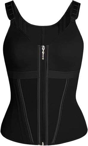 Workout Waist Trainer for Women Plus Size Tummy Control Sweat Waist Trimmer Corset Shapewear With Zipper and Hooks in Saudi Arabia