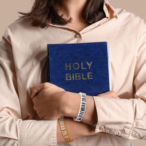 12 Pieces Bible Verse Bracelets Christian Scripture Bracelets Silicone Bible Verses Wristbands Religious Bible Gifts for Men Women（Fresh Colors） in Kuwait
