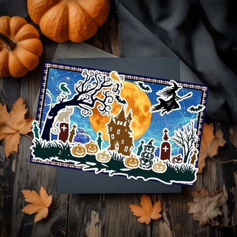 ORIGACH Autumn Harvest Clear Stamps and Dies Set, Autumn Pumpkin Scarecrows Truck Silicone Stamps and Metal Die Cut for Card Making Thanksgiving Scrapbooking Journal Crafting in Saudi Arabia
