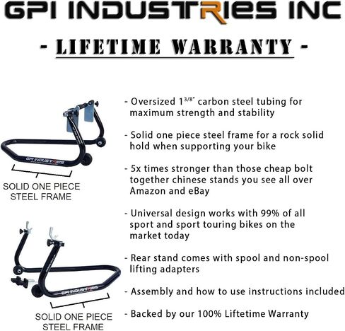 GP Pro Series الأمامية والخلفية دراجة نارية Paddock Paddock مصاعد للاستخدام على Yamaha YZF R1S R1M R6S R3 R3 FZ1 FZ6 FZ09 FZ10 FZ07 MT07 MT09 MT10 وأكثر in Saudi Arabia